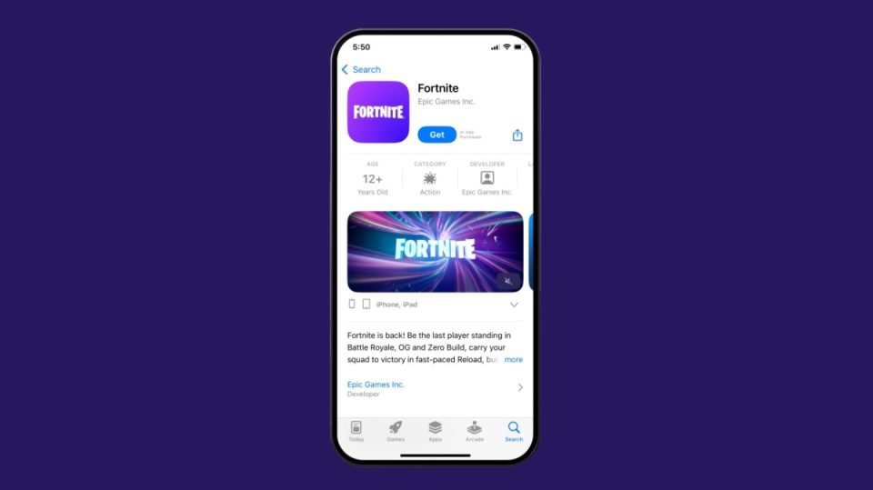 fortnite-returns-to-the-us-app-store-after-a-five-year-gap-|-techcrunch
